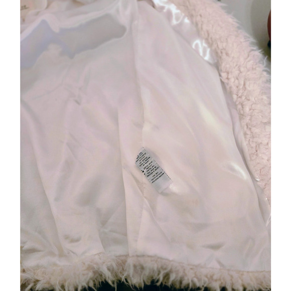 Thread and Supply Fluffy Cream Jacket Coat with Pockets Size M Boho - Picture 9 of 11